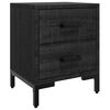 vidaXL Bedside Cabinet Black 36x30x45 cm Solid Pinewood