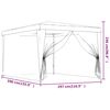 vidaXL Party Tent with 4 Mesh Sidewalls Red 3x4 m HDPE