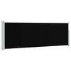 vidaXL Side Awning | Black screen, Grey stand