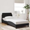 vidaXL Bed Frame "Dover" Black 90x190 cm Single Velvet
