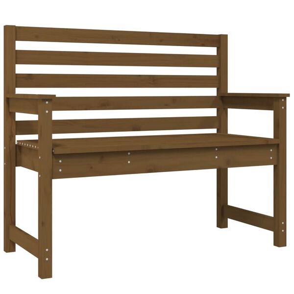 vidaXL Garden Bench Honey Brown 109x48x91.5 cm Solid Wood Pine