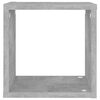 vidaXL Wall Cube Shelves 4 pcs Concrete Grey 26x15x26 cm