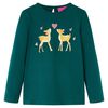 Kids' T-shirt with Long Sleeves Dark Green 116
