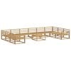 vidaXL Outdoor Sofa Set 11 pcs White Solid Acacia Wood