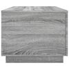 vidaXL Coffee Table with LED Lights Grey Sonoma 90x50x40 cm