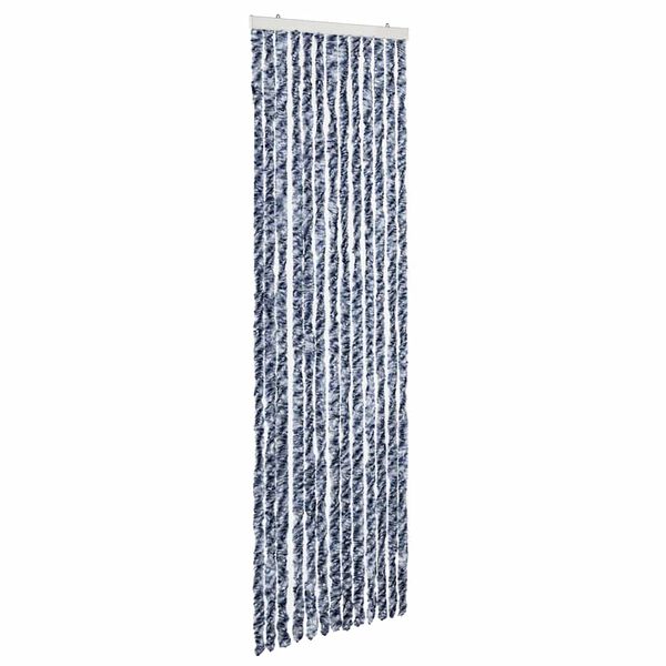 vidaXL Insect Curtain Blue and White 56x200 cm Chenille