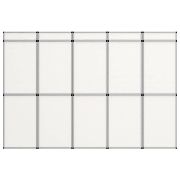 vidaXL 15-Panel Folding Exhibition Display Wall 302x200 cm White