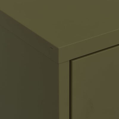 vidaXL Storage Cabinet Olive Green 80x35x101.5 cm Steel