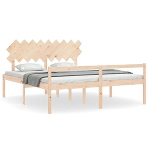 vidaXL Senior Bed without Mattress Super King Size Solid Wood
