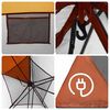 vidaXL Family Tent Tunnel 8-Person Grey and Orange Waterproof