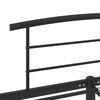 vidaXL Bed Frame without Mattress Black Metal 200x200 cm