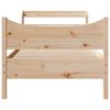 vidaXL Bed Frame with Headboard 100x200 cm Solid Wood Pine