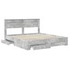 vidaXL Bed Frame Concrete Grey 180 x 200 cm Engineered Wood