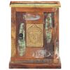 vidaXL Bedside Cabinet with Buddha Cladding 40x30x50 cm Reclaimed Wood