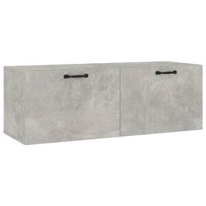 vidaXL Wall Cabinet Concrete Grey 100x36.5x35 cm Engineered Wood