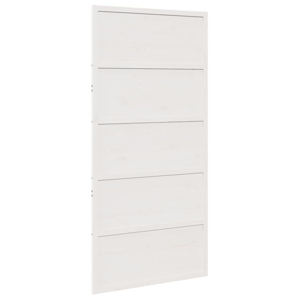 vidaXL Barn Door White 100x208 cm Solid Wood Pine