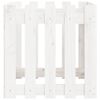 vidaXL Garden Planter with Fence Design White 50x50x50 cm Solid Wood Pine
