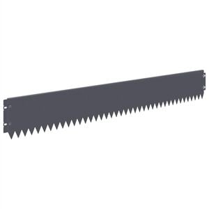vidaXL Lawn Edging 10 pcs 103 x 15 cm Steel Anthracite