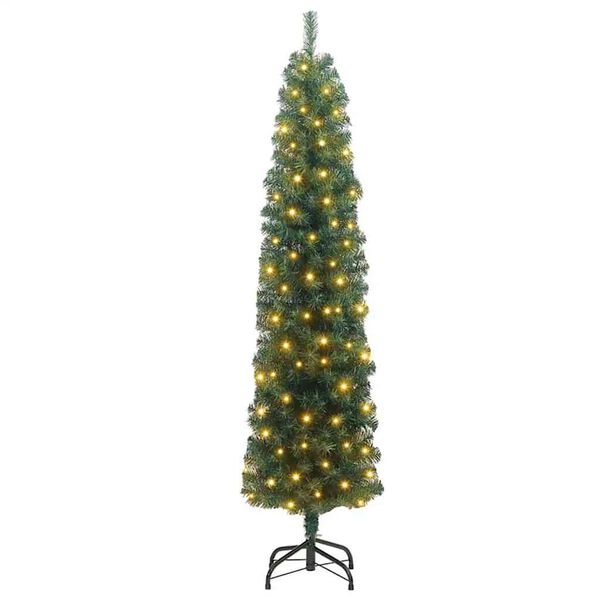 vidaXL Artificial Christmas Tree with 300 LEDs with Stand Green 180 cm