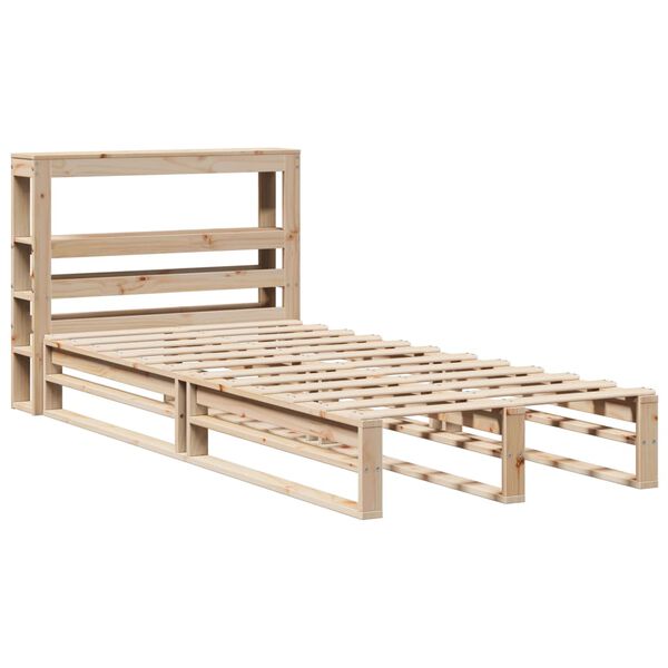 vidaXL Bed Frame without Mattress 75x190 cm Small Single Solid Wood Pine