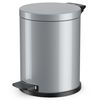 Hailo Pedal Bin Solid M 12L Silver with Galvanized Inner Bin