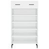 vidaXL Shoe Cabinet High Gloss White 60x35x105 cm Engineered Wood