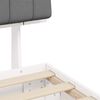 vidaXL Bed Frame with Upholstered Headboard Light Grey 75 x 190 cm