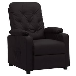 vidaXL Recliner Chair Black Faux Leather