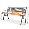 vidaXL Garden Bench 122 cm Wood