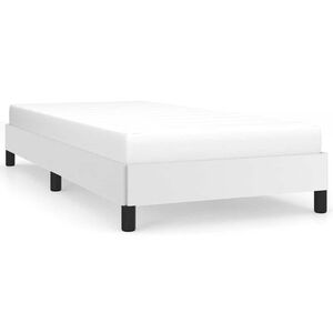 vidaXL Bed Frame without Mattress White 90x190 cm Single Single Faux Leather