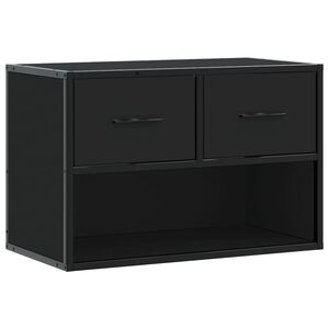 vidaXL TV Cabinet Black 60x31x39.5 cm Engineered Wood and Metal