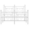 vidaXL Metal Bed Frame without Mattress with Footboard White 120x200cm