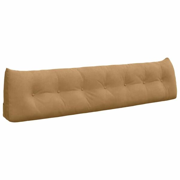 vidaXL Back Pillow Brown 200 x 24 x 50 cm Velvet