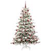 vidaXL Artificial Hinged Christmas Tree White 180 cm PE and PVC