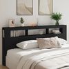 vidaXL LED Headboard Black 220x18.5x103.5 cm Engineered Wood