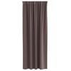 vidaXL Blackout Curtains with Rings Dark Brown Polyester