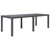 vidaXL Garden Table | Brown | Plastic | Large | Durable | Garden Table