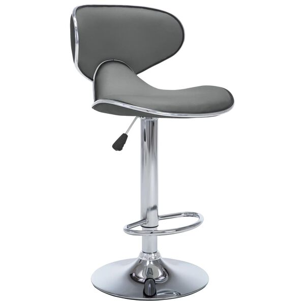vidaXL Bar Stools 2 pcs Grey Faux Leather