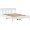 vidaXL Bed Frame without Mattress White 140x190 cm Solid Wood Pine