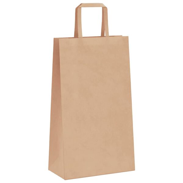 vidaXL Paper Bags 50 pcs with Handles Brown 21x11x36 cm