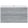 vidaXL Sink Cabinet with Built-in Basin Grey Sonoma Engineered Wood