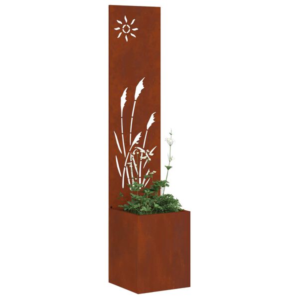 vidaXL Garden Privacy Screen Rusty 32 x 140 cm Weathering steel