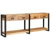 vidaXL Console Tables 2 pcs Brown 200 x 33 x 75 cm Solid Mango Wood