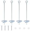 vidaXL Earth anchor 4 pcs Silver &Oslash;10 x 40 cm Galvanized Metal