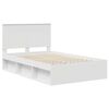 vidaXL Bed Frame with Headboard White 120 x 190 cm Solid Pine Wood