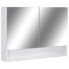 vidaXL Mirror Cabinet | White and Silver | MDF, Glass | Medium