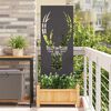 vidaXL Garden Privacy Screen Black 50 x 140 cm Cold-rolled steel