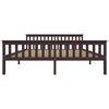 vidaXL Bed Frame without Mattress Dark Brown Solid Pinewood 180x200 cm Super King