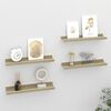 vidaXL Wall Shelves 4 pcs White and Sonoma Oak 40x9x3 cm