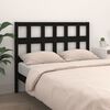 vidaXL Bed Headboard Black 205.5x4x100 cm Solid Wood Pine